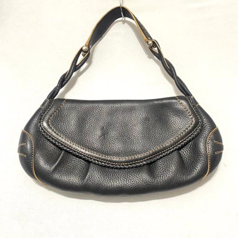 Cole Haan Black Pebbled Leather Handbag